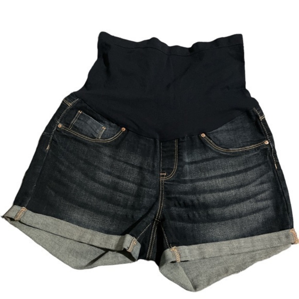 BELLA VIDA MATERNITY JEAN SHORTS SIZE LARGE NWOT #6998